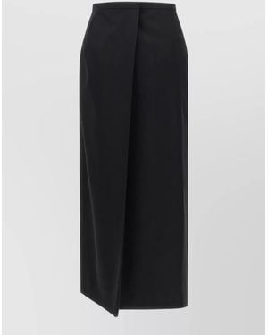 Magda Butrym Wool Maxi Tailored Skirt - Black