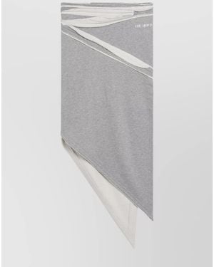 The Attico Asymmetric Cotton Maxi Skirt - Gray