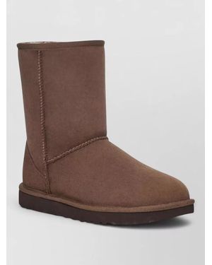 UGG Shearling Lined Suede Ankle Boots - Brown