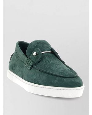 Christian Louboutin Chambeliboat Boat Shoes Round Toe Metal - Green