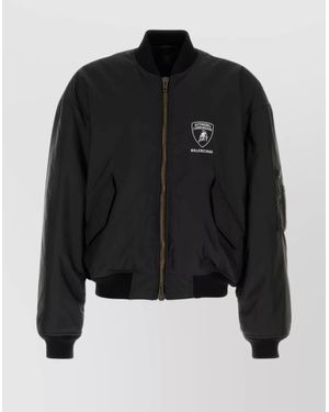 Balenciaga Nylon Lamborghini Bomber Jacket - Black