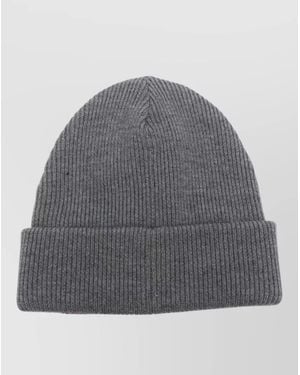 Gucci Hat Ribbed Texture Folded Cuff Stripe - Grey