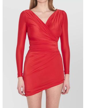 Balenciaga Draped Dress - Red