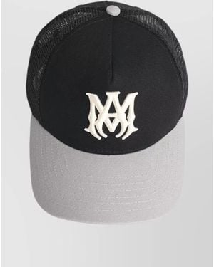 Amiri Cotton Cap With Curved Brim And Mesh Back - Gray