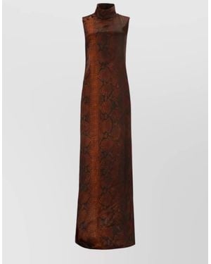 Jean Paul Gaultier Python Print Maxi Dress - Brown
