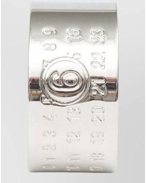 MM6 by Maison Margiela Minimal Logo Ring - Grey