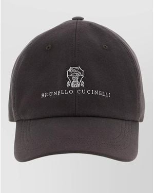 Brunello Cucinelli Cotton Logo-Embroidered Baseball Cap - Grey