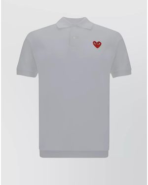 COMME DES GARÇONS PLAY Logo Patch Polo Shirt - Grey