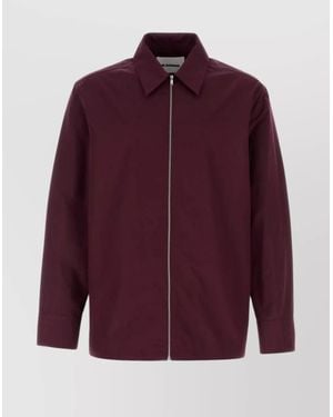 Jil Sander Poplin Grape Shirt Long Sleeves - Purple