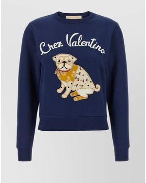 Valentino Garavani Cotton Sweatshirt - Blue