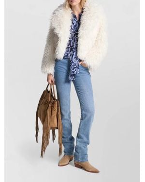 Michael Kors Faux Fur Coat - Blue