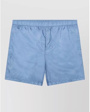 Prada Beachwear Shorts Back Zip Pocket - Blue