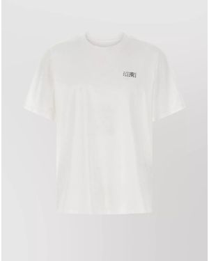 MM6 by Maison Margiela Printed Cotton T-Shirt - White