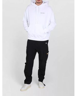 Marcelo Burlon Hoodie Feather N Graphic Back Design - White