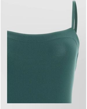 Eres Microfiber Straight Neckline One-Piece Swimsuit - Green