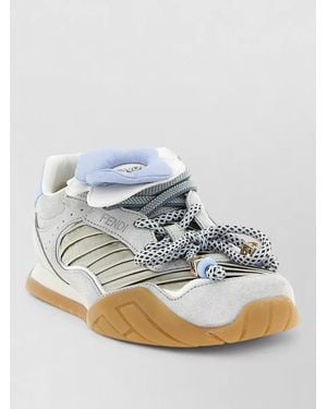 Fendi Wave Pulse Trainers Mesh Suede Sole - Blue