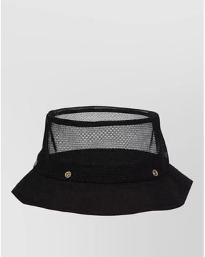 C.P. Company Logo Bucket Hat Wide Brim Mesh - Black
