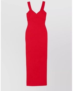 Solace London Nalani Maxi Dress V Neck Sleeveless - Red
