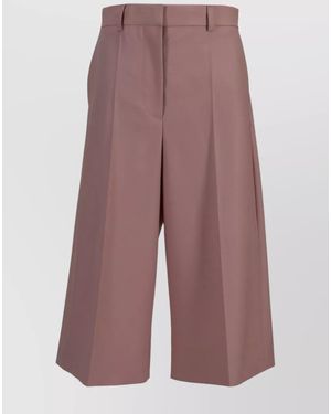Stella McCartney Wool Wide-Leg Pants - Purple