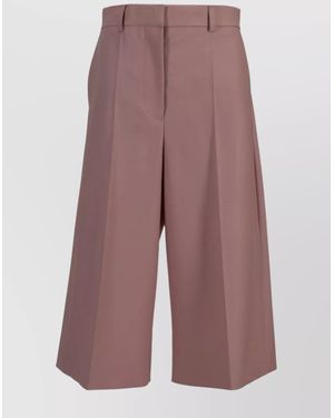 Stella McCartney Wool Wide-Leg Trousers - Purple