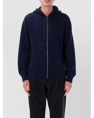 Bottega Veneta Hooded Jacket Zip Front Regular Fit - Blue
