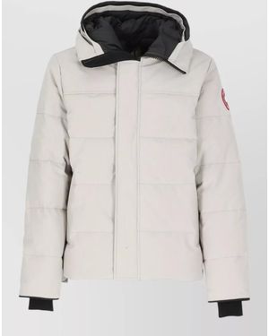 Canada Goose Hooded Down Jacket Long Sleeves - Multicolor