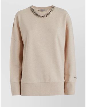 Stella McCartney Ribbed Cotton Sweatshirt - Natural