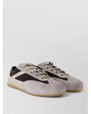 McQueen Boxing Lace Up Trainers Leather Trainers - Grey