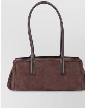 Michael Kors Small Suede Leather Clutch Bag - Brown