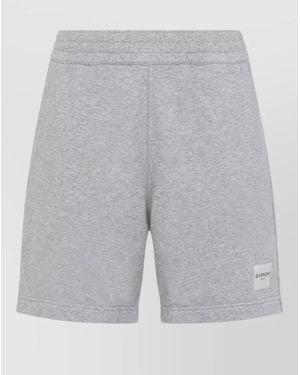 Givenchy Cotton Logo-Patch Shorts - Grey