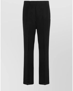 SAPIO Jacquard Straight-Leg Trousers - Black