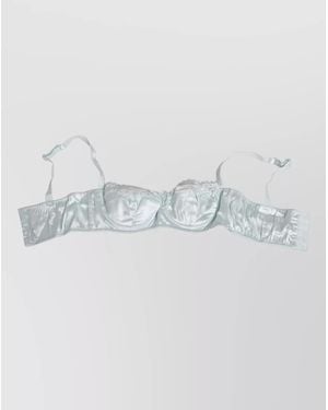 Dolce & Gabbana Silk Semi-Padded Balconette Bra - Metallic