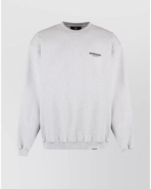 Represent Cotton Regular-Fit Crew-Neck Sweatshirt - White