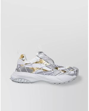 Versace Chunky Rubber Sole Sneakers With Metallic Accents