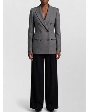 Tagliatore Paris Double Breasted Wool Cashmere Jacket - Black