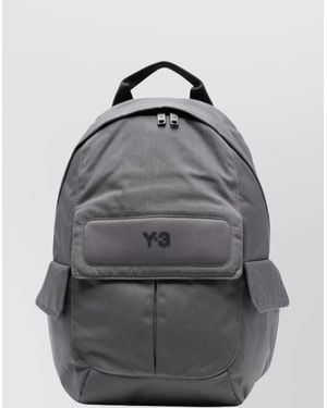 Y-3 Flap Front Side Handle Backpacks - Gray