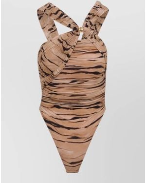 Elisabetta Franchi Tiger Print One Piece Swimsuit Body - Multicolour
