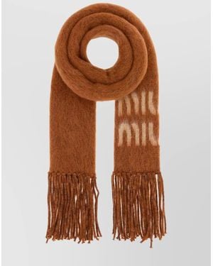 Miu Miu Mohair Scarf - Brown