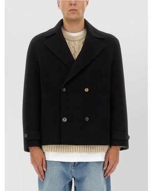 Moschino Cashmere Double-Breasted Blazer - Black