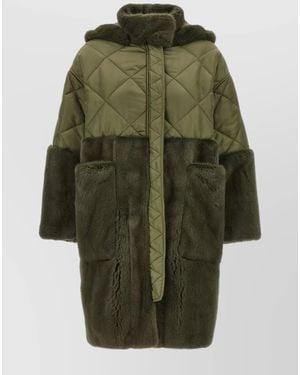 Blancha Down Long Puffer Jacket - Green