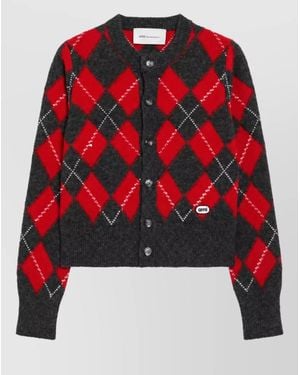Ami Paris Wool Cardigan - Red