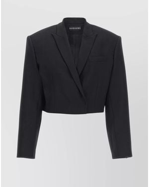 David Koma Cropped Blazer - Blue