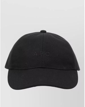 A.P.C. Charlie Logo Baseball Hat - Black