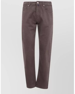 Incotex Regular Fit Jeans Long Leg 19Cm Hem - Brown