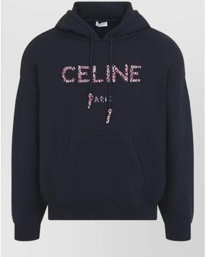 Celine Knit Hoodie - Blue