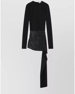 The Attico Crystal-Embellished Mini Dress - Black