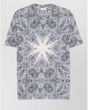 Etro Roma Paisley Print Short Sleeve T Shirt - Grey