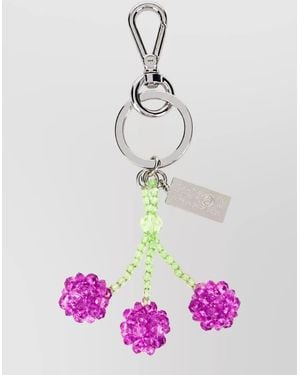 MM6 by Maison Margiela Beaded Cherry Keyring - Pink