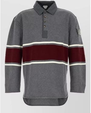 Bottega Veneta Cotton Polo Shirt - Grey