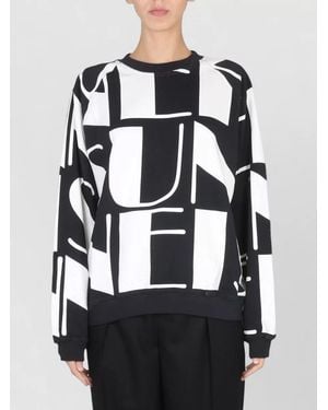 Sunnei Logo-Print Cotton Sweater - Black